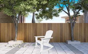 Homeroots 38" White Heavy Duty Plastic Rocking Chair – Perfect For Outdoor Relaxation And Serenity In Style  Plastic 486112