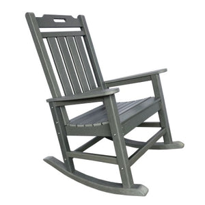 Homeroots 42" Gray Heavy Duty Plastic Rocking Chair - Perfect For Indoor & Outdoor Relaxation And Comfort  Plastic 486114