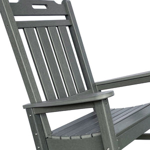 Homeroots 42" Gray Heavy Duty Plastic Rocking Chair - Perfect For Indoor & Outdoor Relaxation And Comfort  Plastic 486114