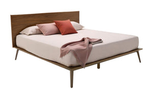 Homeroots Brown Wood And King Bed Frame  Rubberwood 486184