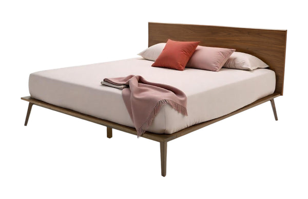 Homeroots Brown Wood And King Bed Frame  Rubberwood 486184