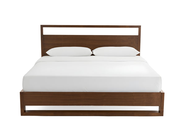 Homeroots Brown Wood And California King Bed Frame   486187