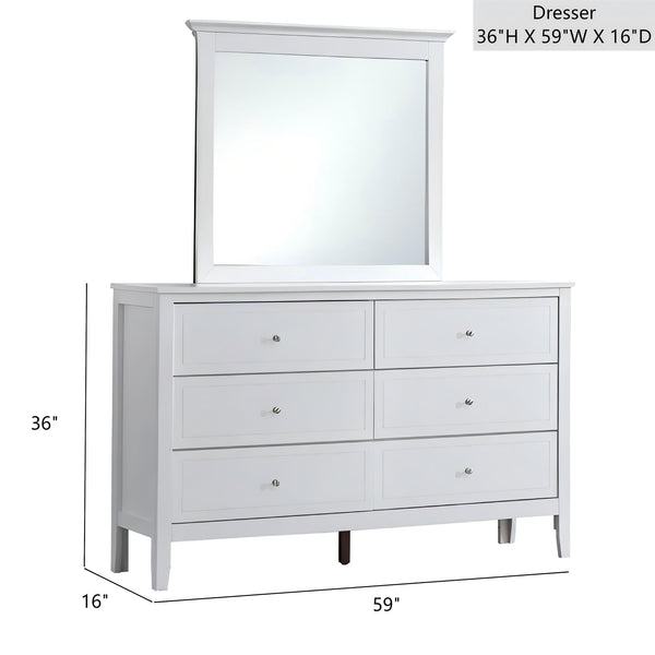 English Elm Daniel Assembled 5-Drawer Chest with English Dovetail Drawers, Metal Hardware & Solid Wood Frame White 62 L x 40 W x 19 H B078P400754