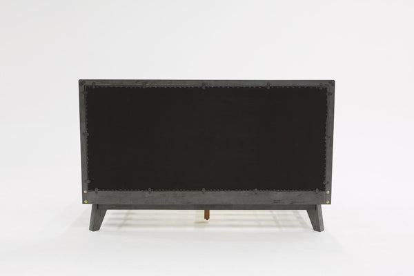 Homeroots Gray Wood And Linen Queen Bed Frame - Stylish Comfort With Modern Design, Perfect For Inviting Spaces   486217