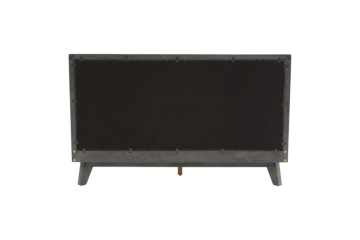 Homeroots Gray Wood And Linen Queen Bed Frame - Stylish Comfort With Modern Design, Perfect For Inviting Spaces   486217