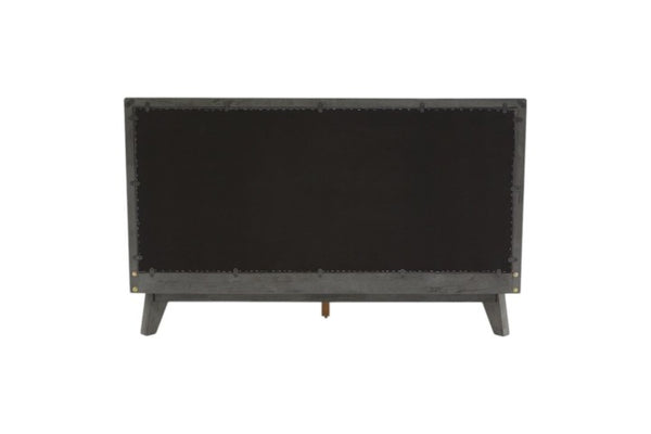 Homeroots Gray Wood And Linen Queen Bed Frame - Stylish Comfort With Modern Design, Perfect For Inviting Spaces   486217