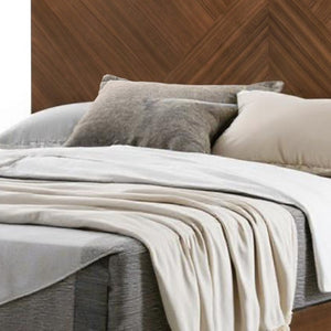 Homeroots Brown Wood Queen Bed Frame   486232