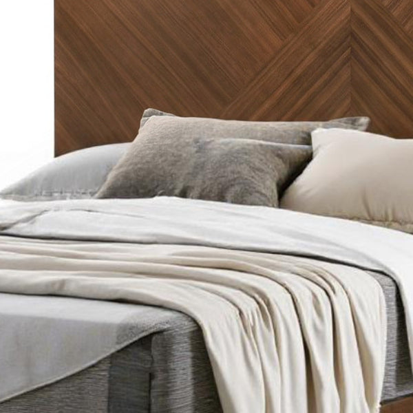 Homeroots Brown Wood California King Bed Frame   486234