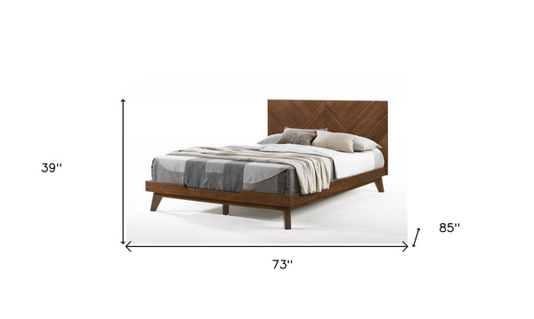 Homeroots Brown Wood California King Bed Frame   486234