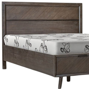 Homeroots Dark Brown Solid Wood Queen With Two Drawers Bed Frame   486251