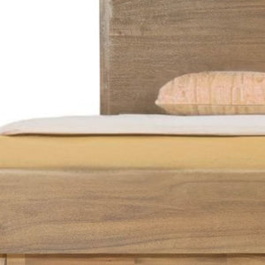 Homeroots Natural Wood Queen Bed Frame   486259