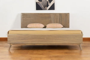 Homeroots Natural Wood King Bed Frame   486260