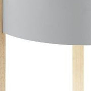 Homeroots 21" Natural Brown And White Manufactured Wood And Solid Wood Round End Table   486363