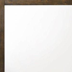 Homeroots 40" Oak Rectangle Dresser Mirror Mounts To Dresser With Frame  Wood,Mirror,Composite Wood 486431