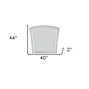 Homeroots 44" Platinum Arch Framed Dresser Mirror  Wood,Sparkling Rhinestones,Mirror,Composite Wood 486433
