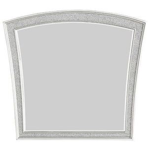 Homeroots 44" Platinum Arch Framed Dresser Mirror  Wood,Sparkling Rhinestones,Mirror,Composite Wood 486433