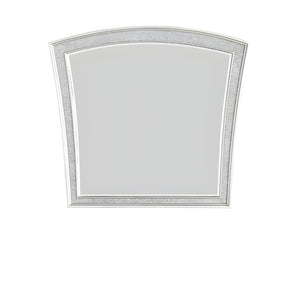 Homeroots 44" Platinum Arch Framed Dresser Mirror  Wood,Sparkling Rhinestones,Mirror,Composite Wood 486433