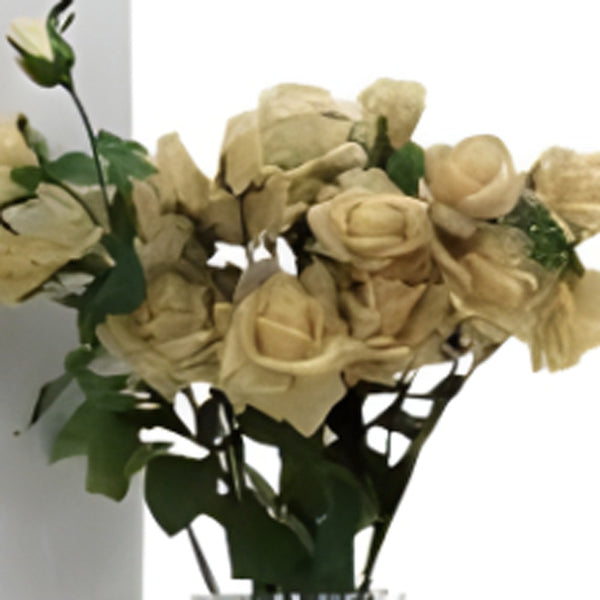 Homeroots 37" White & Chrome Leg Dresser Mirror  Wood,Mirror,Composite Wood 486436