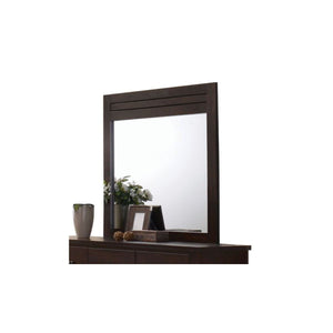 Homeroots Mahogany Rectangle Dresser Mirror  Wood,Mirror,Veneer,Composite Wood 486437