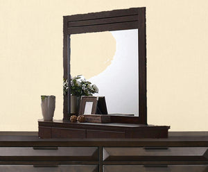 Homeroots Mahogany Rectangle Dresser Mirror  Wood,Mirror,Veneer,Composite Wood 486437