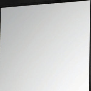 Homeroots 38" Black Rectangle Dresser Mirror Mounts To Dresser With Frame  Wood,Mirror,Veneer (Wood),Composite Wood 486438