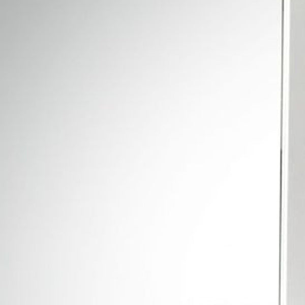 Homeroots 38" White Dresser Mirror  Wood,Mirror,Veneer (Wood),Composite Wood 486444