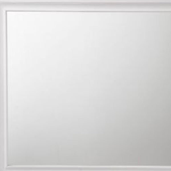 Homeroots 36" White Dresser Mirror  Wood,Mirror,Veneer,Composite Wood 486449