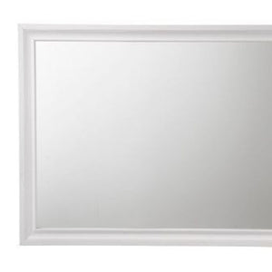 Homeroots 36" White Dresser Mirror  Wood,Mirror,Veneer,Composite Wood 486449