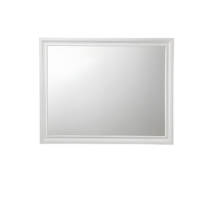 Homeroots 36" White Dresser Mirror  Wood,Mirror,Veneer,Composite Wood 486449