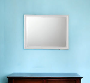 Homeroots 36" White Dresser Mirror  Wood,Mirror,Veneer,Composite Wood 486449