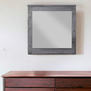 Homeroots 38" Square Dresser Mirror  Wood,Veneer,Composite Wood 486455