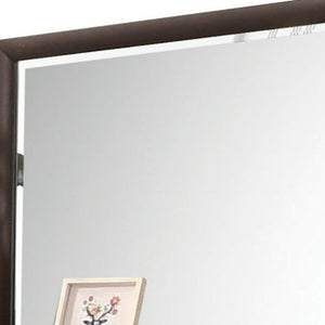 Homeroots 36" Dark Merlot Dresser Mirror  Wood,Mirror,Veneer Wood,Composite Wood 486456