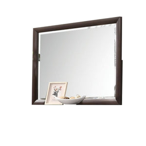 Homeroots 36" Dark Merlot Dresser Mirror  Wood,Mirror,Veneer Wood,Composite Wood 486456