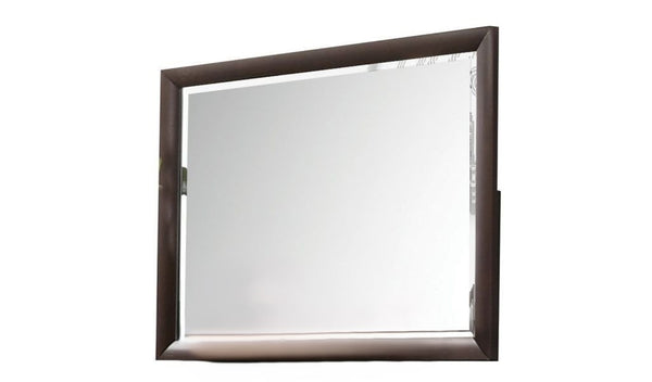 Homeroots 36" Dark Merlot Dresser Mirror  Wood,Mirror,Veneer Wood,Composite Wood 486456