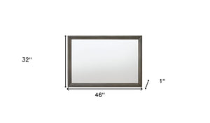 Homeroots 32" Gray Oak Dresser Mirror  Mirror,Wood,Veneer,Composite Wood 486457