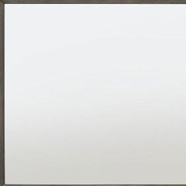 Homeroots 32" Gray Oak Dresser Mirror  Mirror,Wood,Veneer,Composite Wood 486457