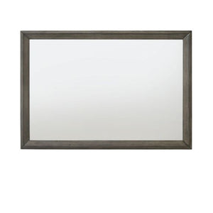 Homeroots 32" Gray Oak Dresser Mirror  Mirror,Wood,Veneer,Composite Wood 486457