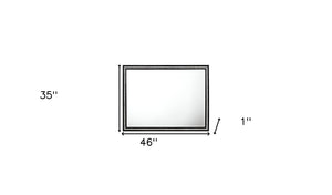 Homeroots 35" Weathered Black Dresser Mirror  Wood,Composite Wood 486458