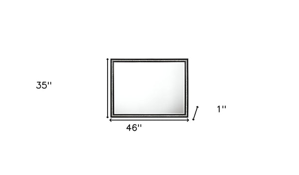 Homeroots 35" Weathered Black Dresser Mirror  Wood,Composite Wood 486458