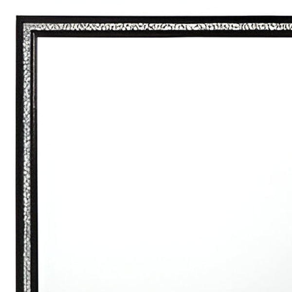 Homeroots 35" Weathered Black Dresser Mirror  Wood,Composite Wood 486458