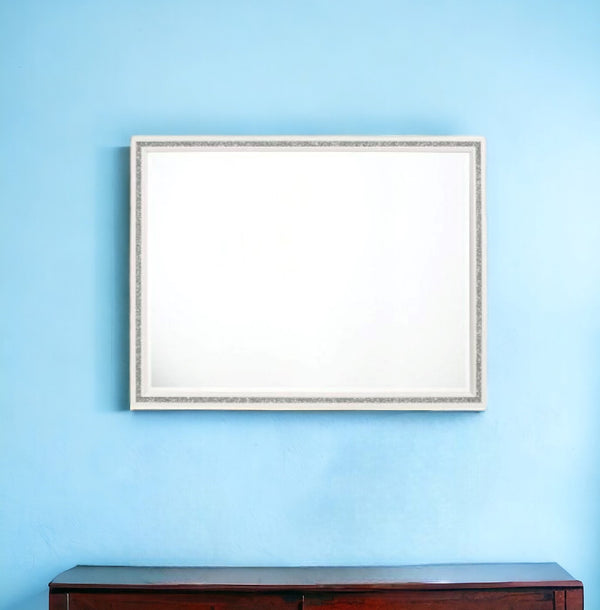 Homeroots 35" White Finish Dresser Mirror  Wood,Composite Wood 486459