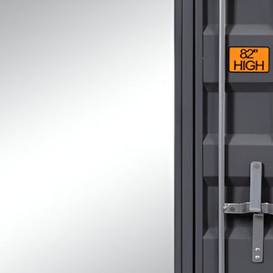 Homeroots 32" Gunmetal Rectangle Mounts To Dresser Dresser Mirror  Metal,Mirror,Composite Wood 486463