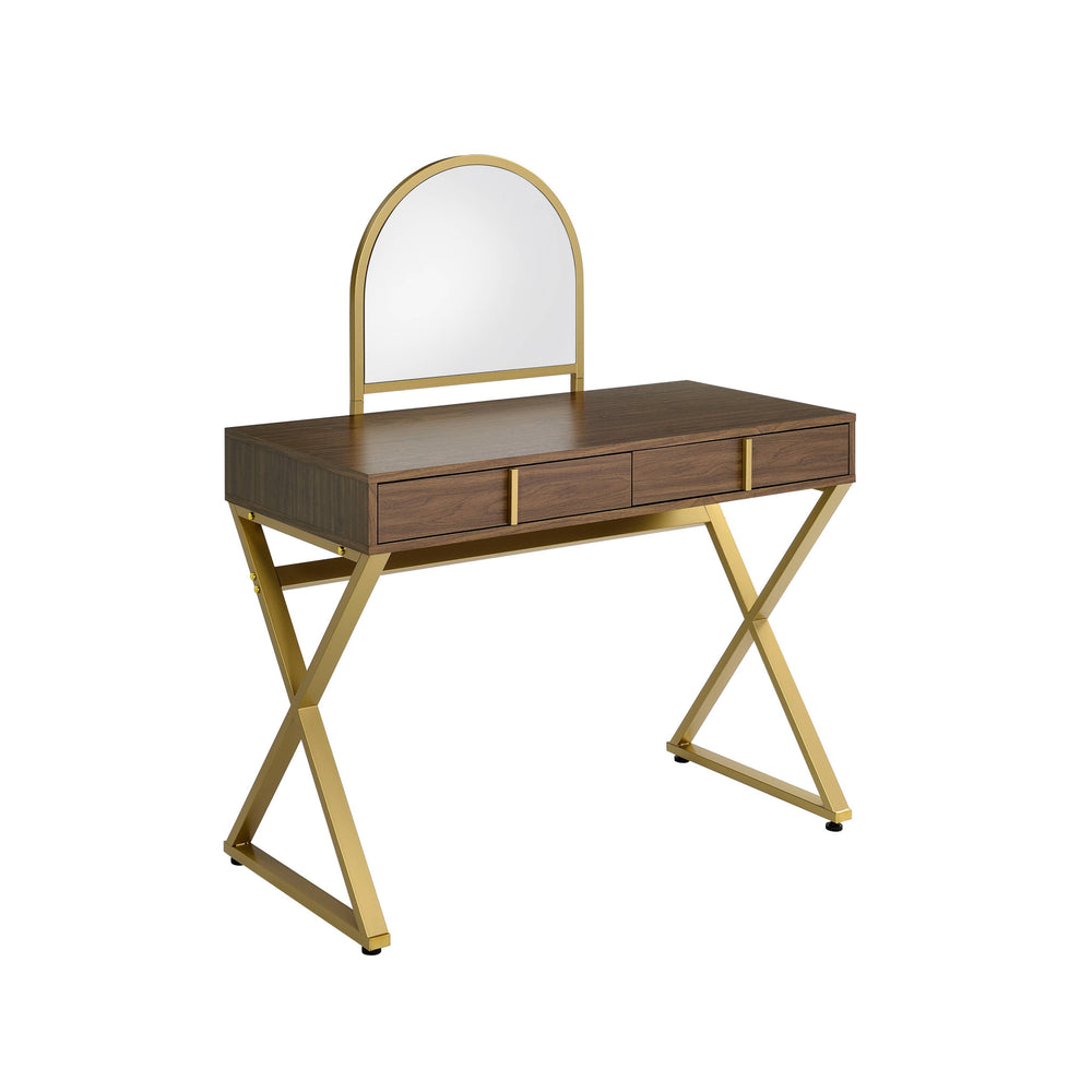 Homeroots 42" Vanity Table With Mirror   486498