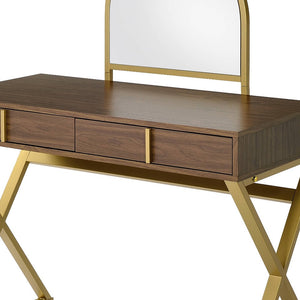 Homeroots 42" Vanity Table With Mirror   486498