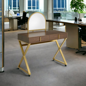 Homeroots 42" Vanity Table With Mirror   486498