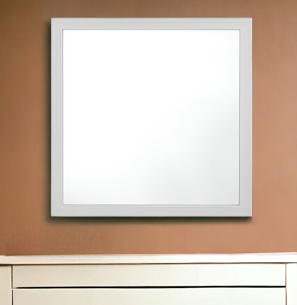 Homeroots 40" Square Dresser Mirror  Composite,Veneer,Mirror 486509