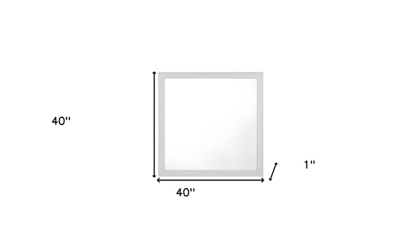 Homeroots 40" Square Dresser Mirror  Composite,Veneer,Mirror 486509