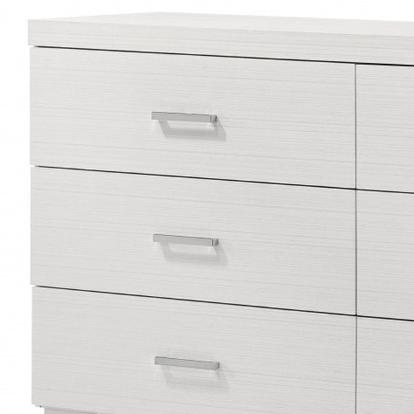 Homeroots 58" White Solid And Manufactured Wood Six Drawer Double Dresser  Solid And Manufactured Wood 486523