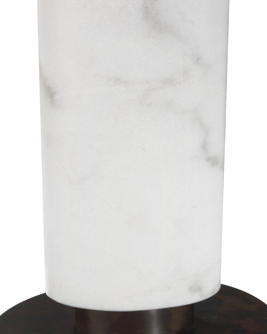 Currey & Company Stanhope White Table Lamp - Elegant Marble Design With Sculptural Shade & Striking Black Base White Marble ,Metal 6000-1029-currey-company