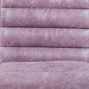 Homeroots 22" Top Grain Leather And Steel Ikat Side Chair   486601